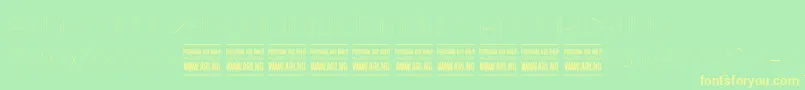 BunyaThinPersonal Font – Yellow Fonts on Green Background