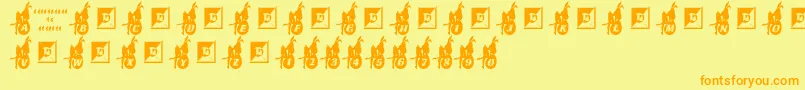 Eastergirl Font – Orange Fonts on Yellow Background