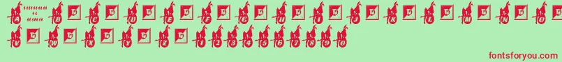 Eastergirl Font – Red Fonts on Green Background