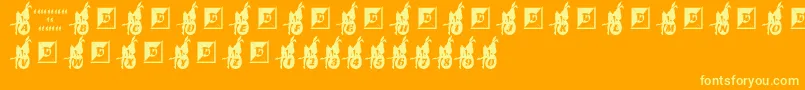 Eastergirl Font – Yellow Fonts on Orange Background