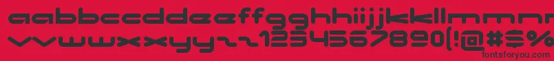 フォントNoclocksRegular – 赤い背景に黒い文字