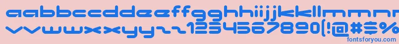 NoclocksRegular Font – Blue Fonts on Pink Background