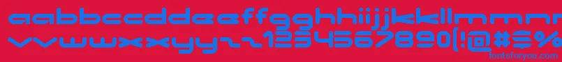 NoclocksRegular Font – Blue Fonts on Red Background