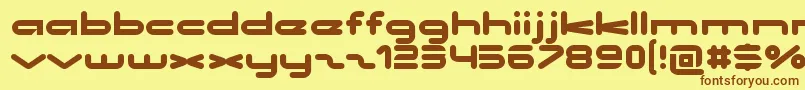 NoclocksRegular Font – Brown Fonts on Yellow Background