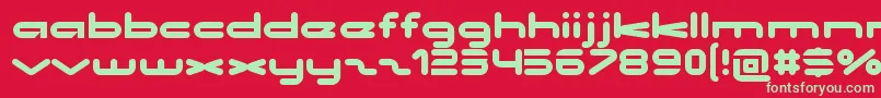 NoclocksRegular Font – Green Fonts on Red Background