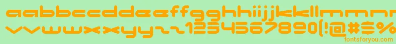 NoclocksRegular Font – Orange Fonts on Green Background