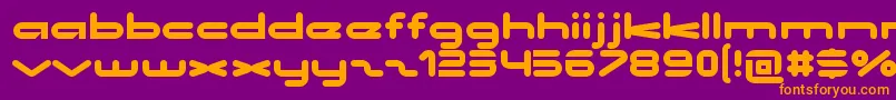 NoclocksRegular Font – Orange Fonts on Purple Background