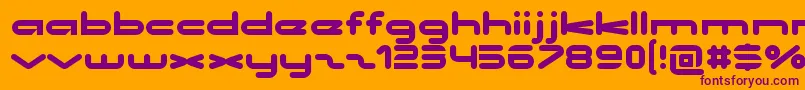 NoclocksRegular Font – Purple Fonts on Orange Background