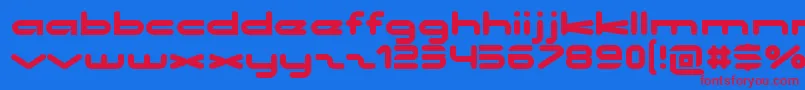 NoclocksRegular Font – Red Fonts on Blue Background