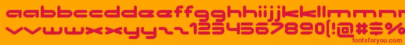 NoclocksRegular Font – Red Fonts on Orange Background