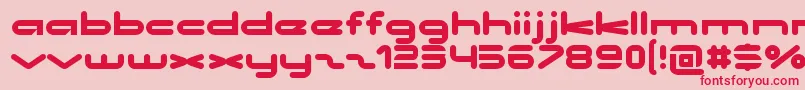 フォントNoclocksRegular – ピンクの背景に赤い文字