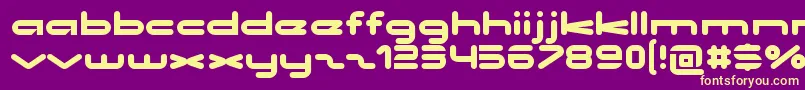 NoclocksRegular Font – Yellow Fonts on Purple Background