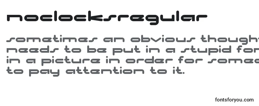 NoclocksRegular Font