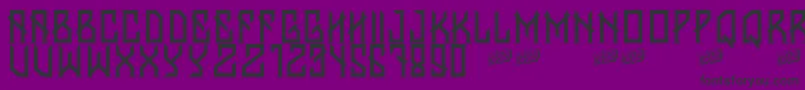 BantenUnfamous-Schriftart – Schwarze Schriften auf violettem Hintergrund