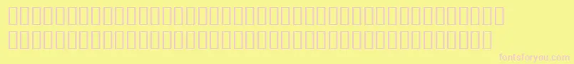 BulmerMtRegularExpertBold-fontti – vaaleanpunaiset fontit keltaisella taustalla