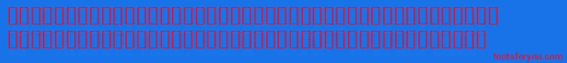 Czcionka BulmerMtRegularExpertBold – czerwone czcionki na niebieskim tle