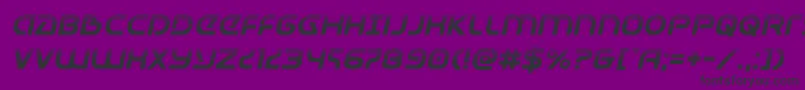 Universaljackhalfital Font – Black Fonts on Purple Background