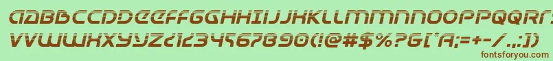 Universaljackhalfital Font – Brown Fonts on Green Background