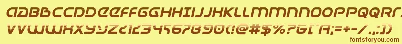 Universaljackhalfital Font – Brown Fonts on Yellow Background