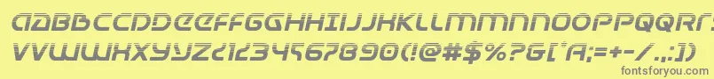 Universaljackhalfital Font – Gray Fonts on Yellow Background