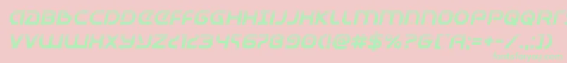 Universaljackhalfital-Schriftart – Grüne Schriften auf rosa Hintergrund