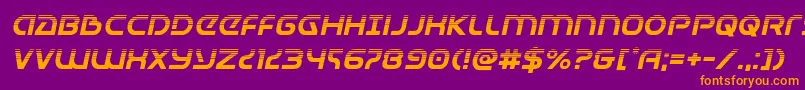 Universaljackhalfital Font – Orange Fonts on Purple Background