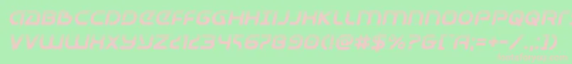 Universaljackhalfital Font – Pink Fonts on Green Background