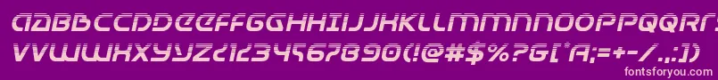 Universaljackhalfital Font – Pink Fonts on Purple Background