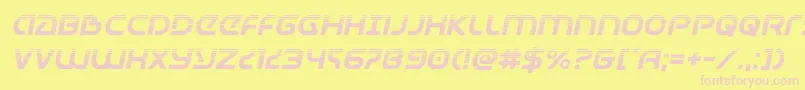 Universaljackhalfital-fontti – vaaleanpunaiset fontit keltaisella taustalla