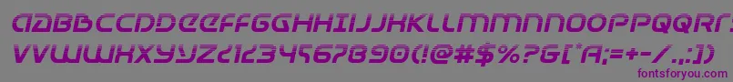 Universaljackhalfital Font – Purple Fonts on Gray Background