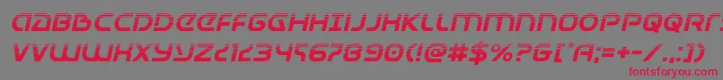 Universaljackhalfital Font – Red Fonts on Gray Background