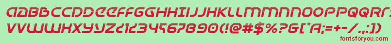 Universaljackhalfital Font – Red Fonts on Green Background