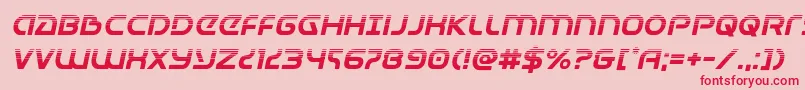 フォントUniversaljackhalfital – ピンクの背景に赤い文字