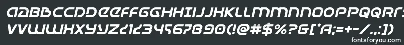 Universaljackhalfital-fontti – valkoiset fontit mustalla taustalla