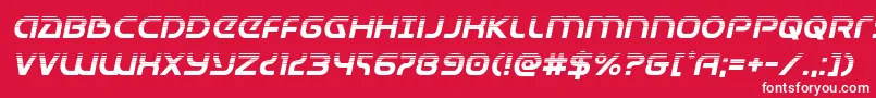 Universaljackhalfital Font – White Fonts on Red Background