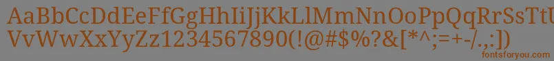 NotoserifRegular Font – Brown Fonts on Gray Background