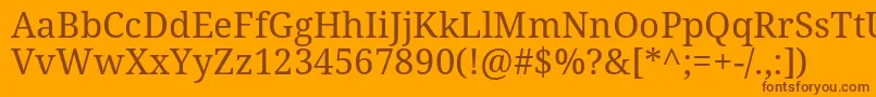 More about NotoserifRegular Font NotoserifRegular Font – Brown Fonts on Orange Background