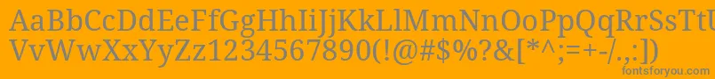 NotoserifRegular Font – Gray Fonts on Orange Background