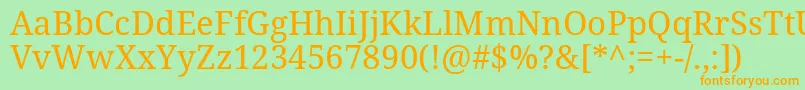 NotoserifRegular Font – Orange Fonts on Green Background