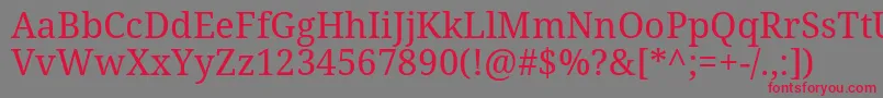 NotoserifRegular Font – Red Fonts on Gray Background