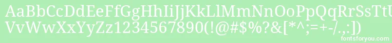 NotoserifRegular Font – White Fonts on Green Background