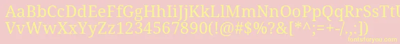 NotoserifRegular Font – Yellow Fonts on Pink Background