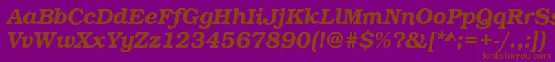 BookDemiitalic-fontti – ruskeat fontit violetilla taustalla