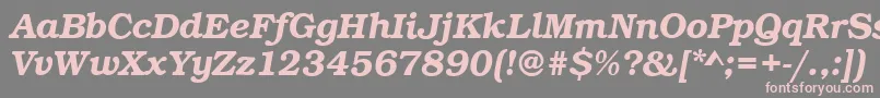 BookDemiitalic Font – Pink Fonts on Gray Background