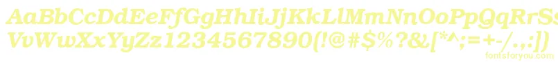 BookDemiitalic Font – Yellow Fonts on White Background