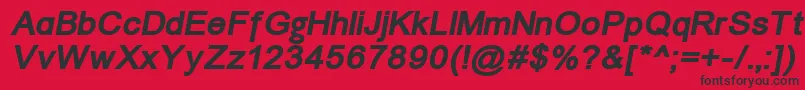 Un1251bi Font – Black Fonts on Red Background