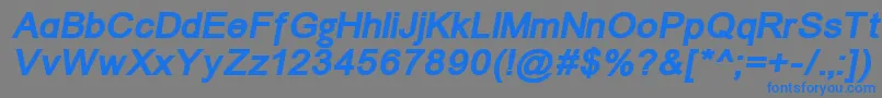 Un1251bi Font – Blue Fonts on Gray Background