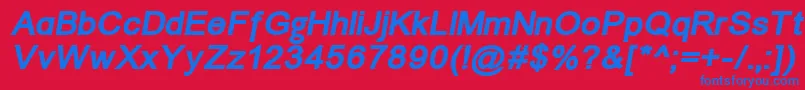 Un1251bi Font – Blue Fonts on Red Background