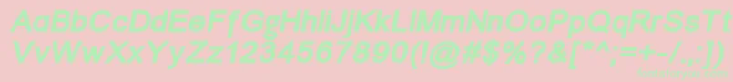 Un1251bi Font – Green Fonts on Pink Background