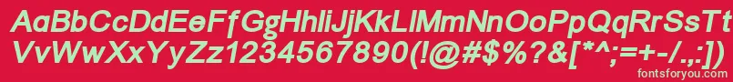 Un1251bi Font – Green Fonts on Red Background